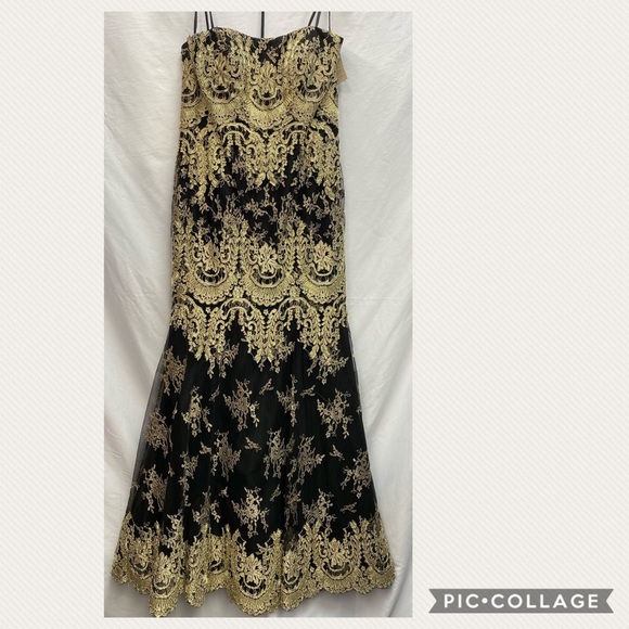 Camille La Vie embroidered mother of bride long gown - Picture 6 of 9